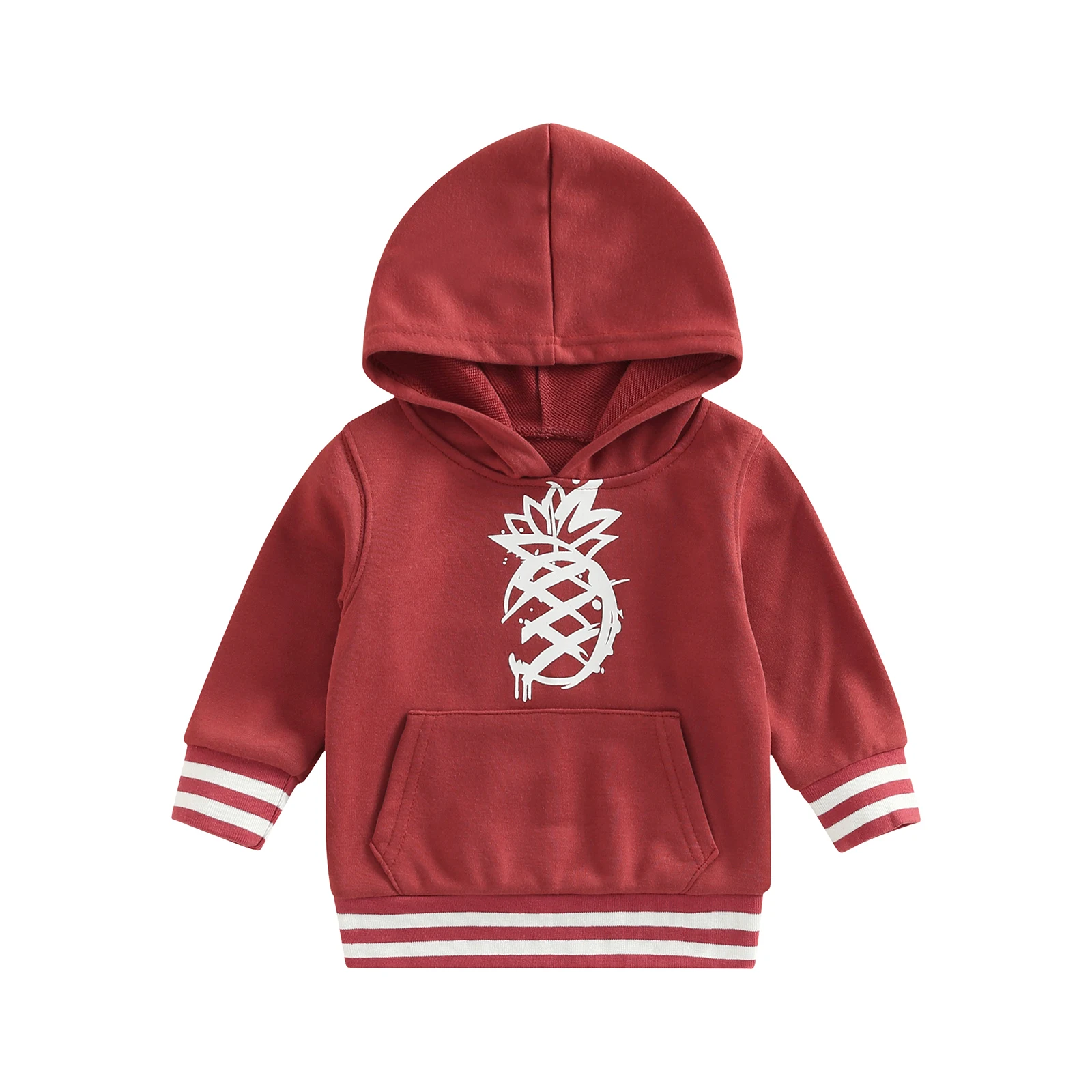 

BeQeuewll Kids Fall New Style Hooded Sweatshirt Toddlers Pineapple Print Long Sleeve Hoodie Pullover for Girls Boys Clothes Tops