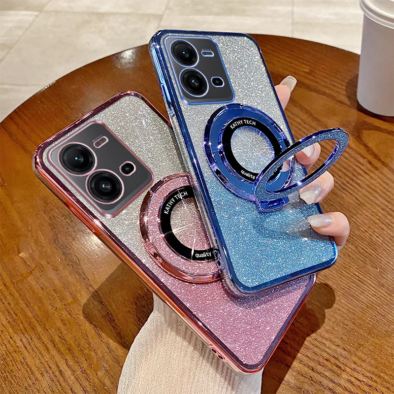 Radiant Glitter Shockproof TPU Case with Magnetic Wireless Charging Compatibility