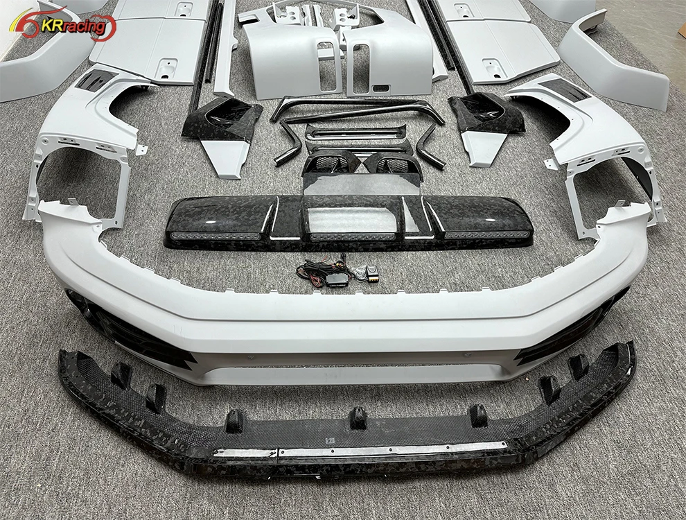 Mansori Style Partial Forged Carbon Fiber Car Body Kit With Bumber ,Hood For Mercedes Benz G-Class W464 G63 AMG 2019-2024
