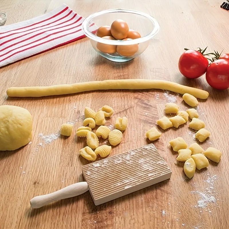 1pc Wooden Gnocchi and Cavatelli Pasta Board, 8.5 Inch