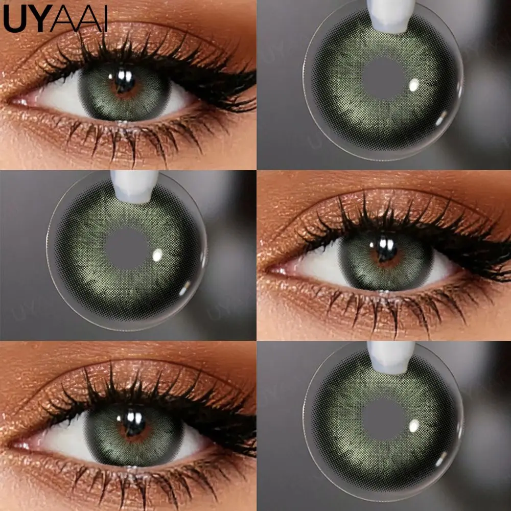 Vibrant Siri Green Cosmetic Contact Lenses - Enhancing Beauty with Bold Color