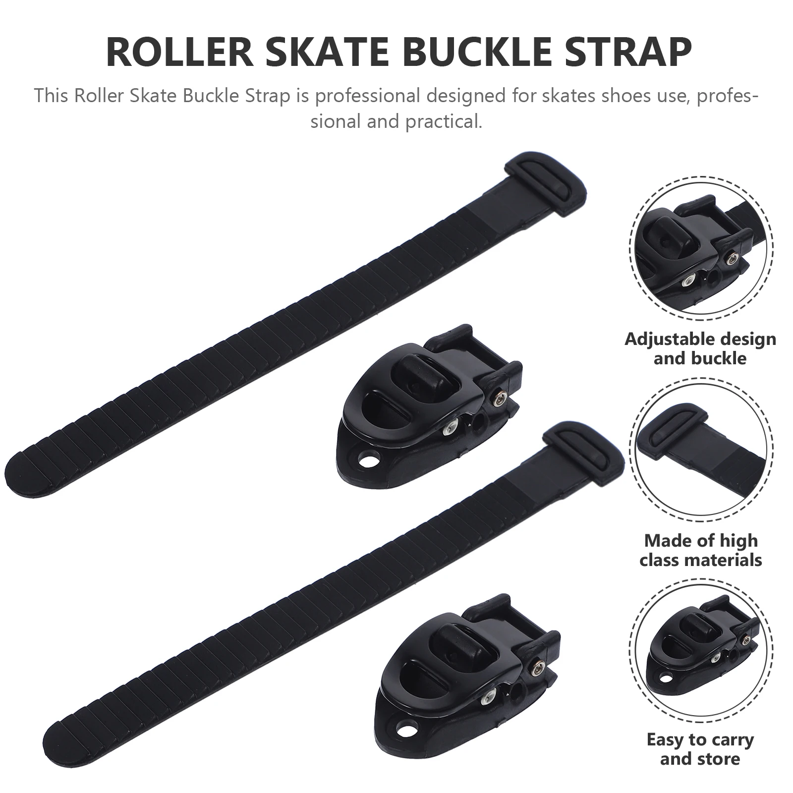 Skating Shoes Straps 2 Sets Adjustable Roller Skate Buckle Skating Shoes Fixed Straps Outdoor Sport Inline Skates Replacement