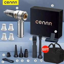 Compact and Powerful Wireless Car Vacuum Cleaner (Ultra Silver 4hepa)