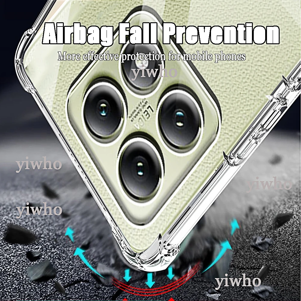 Transparent Protective Phone Case with Camera Protection, Full Coverage Design