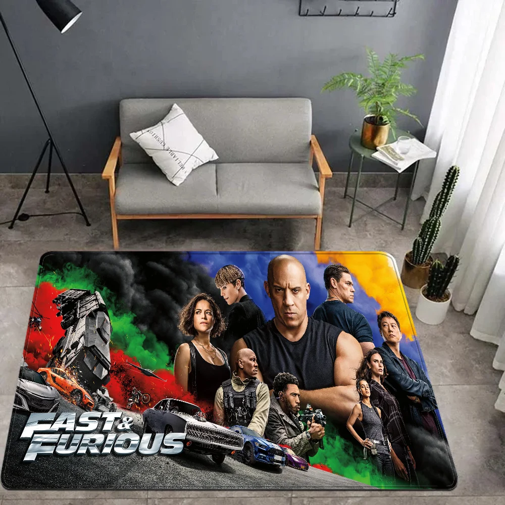 Fast and Furious Moive Door Mat Washable Non-Slip Living Room Sofa Chairs Area Mat Kitchen Doormat Area Rug 2