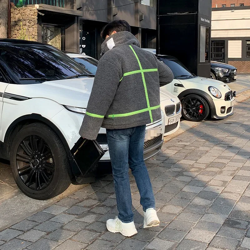 Winter Thickened Lamb Wool Coat Men's Korean Fashion Cotton Clothes Loose Stand-up Collar Warm Cotton Jacket Cold Clothing