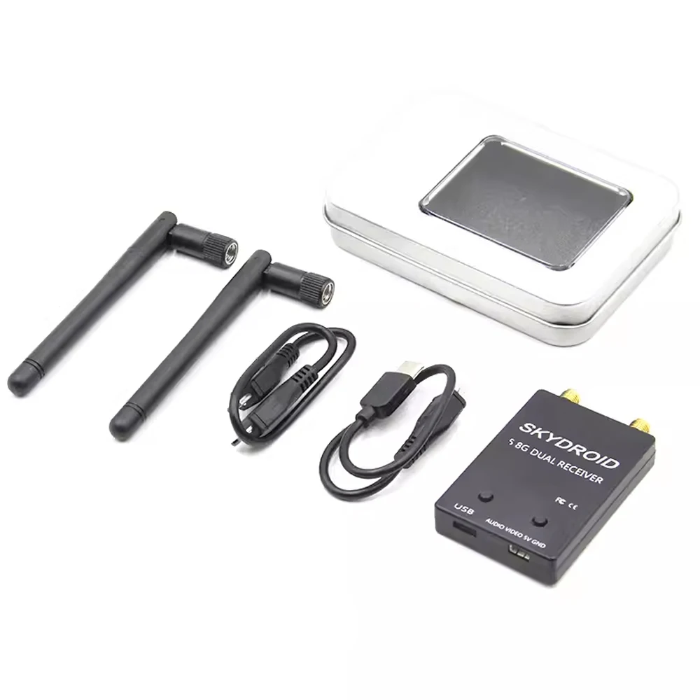 Skydroid UVC 5.8G 150Ch Dual / Single Antenna Full Channel Audio Video FPV Receiver Compatible With Android Smartphone video transmitter fpv video transmitter
