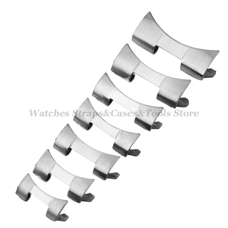 Curved End Link Stainless Steel Strap Adapter - Universal Watch Accessories (2pcs)