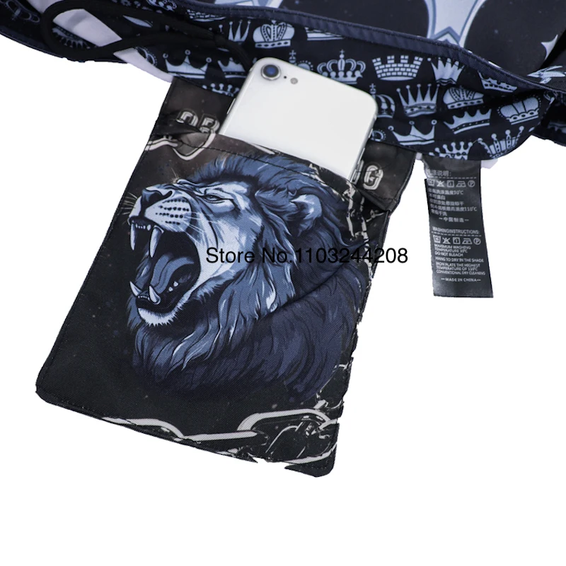 MMA Shorts Men Muay Thai Boxing Shorts Lion Print Technical Performance Training Competition Martial Arts Kickboxing Fight Pants