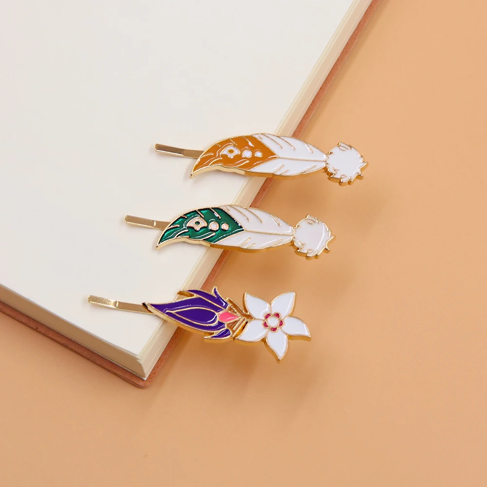  Genshin Cosplay Hair Clips, Cute Anime Vision Hair Claw Clips  and Hairpins Set with Gift Box, Hutao Mona Venti Keqing Eula Side Clips,  Hair Barrettes Hair Accessories Gift for Girls