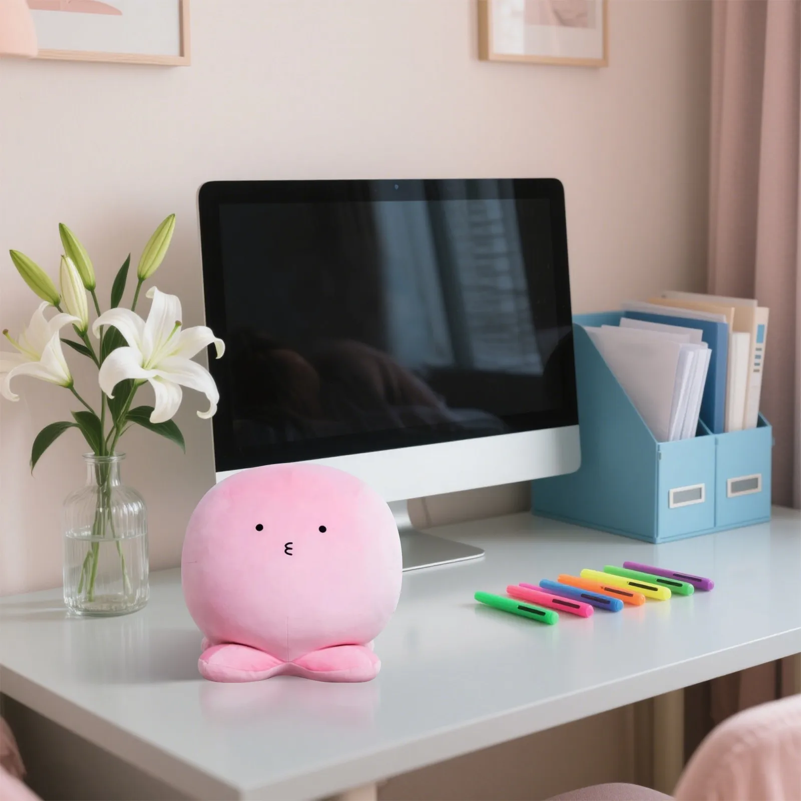 تاكوبي ألعاب من نسيج مخملي لطيف الوردي أفخم دمية ل...