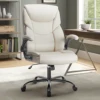 JHK Ergonomic Office Chair Heavy Duty Task Desk Chair with Flip-up Arms PU Leather Adjustable Swivel Rolling Gaming Chair 1
