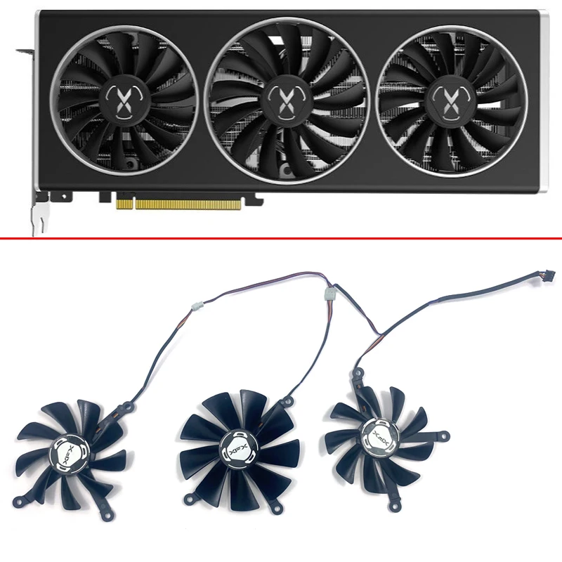 Ventola Di Raffreddamento Rx5700 Xt Per Xfx Radeon Rx 5700 Xt Thicc Iii Ultra Rx5700 Sostituzione Ventola Scheda Grafica 4Pin 85Mm 95Mm