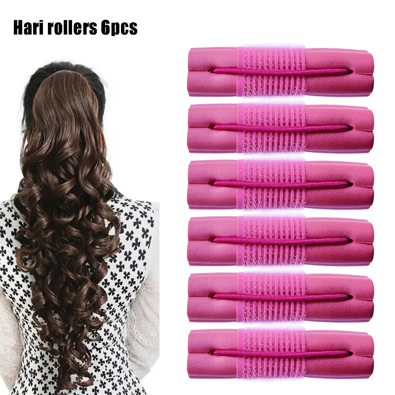 Hair Styling Tool Hair Curling Tools 6pcs/set Self-adhesive Hair Curler DIY Wavy Hair Rollers Soft Flower Shape Magic Foam Sponge Curling Styling Tools hair styling tool hair curling tools