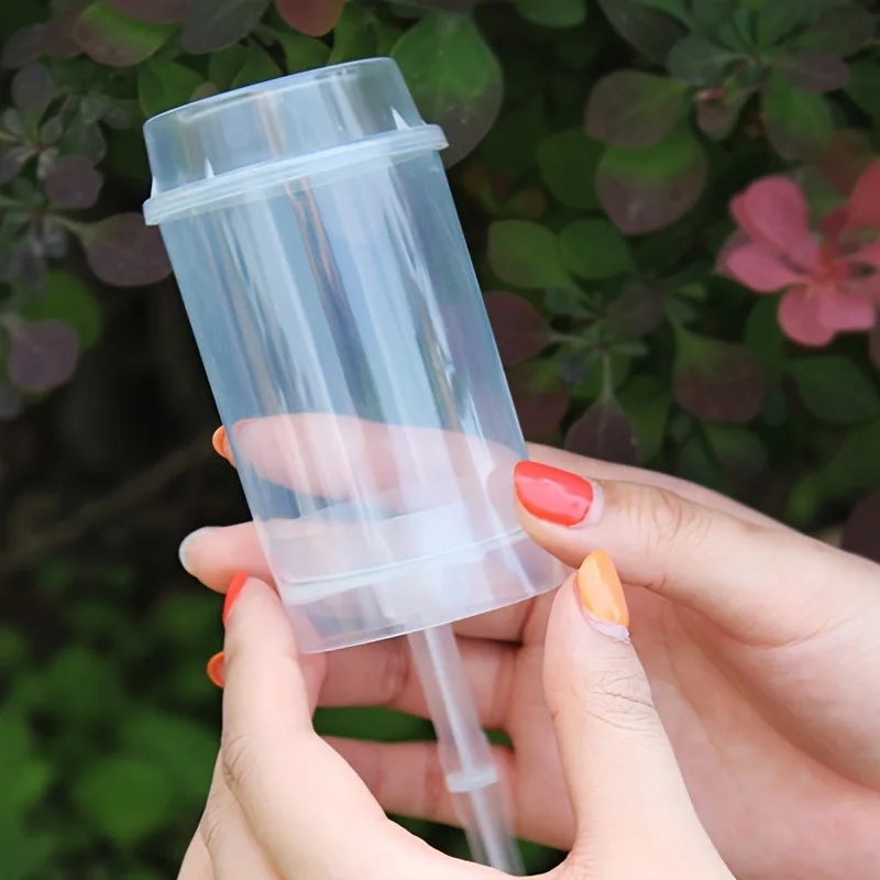 1pc Cake Explosion Tubes - Durable Plastic Dessert Jars with Push-up Ice Cream Design, Lids, Bases & Stick