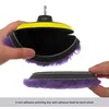 6Inch 150MM Purple Wool Polishing Pads 1Pcs Premium Buffing Wheel with Hook and Loop for Car Polisher Polishing and Buffing 6