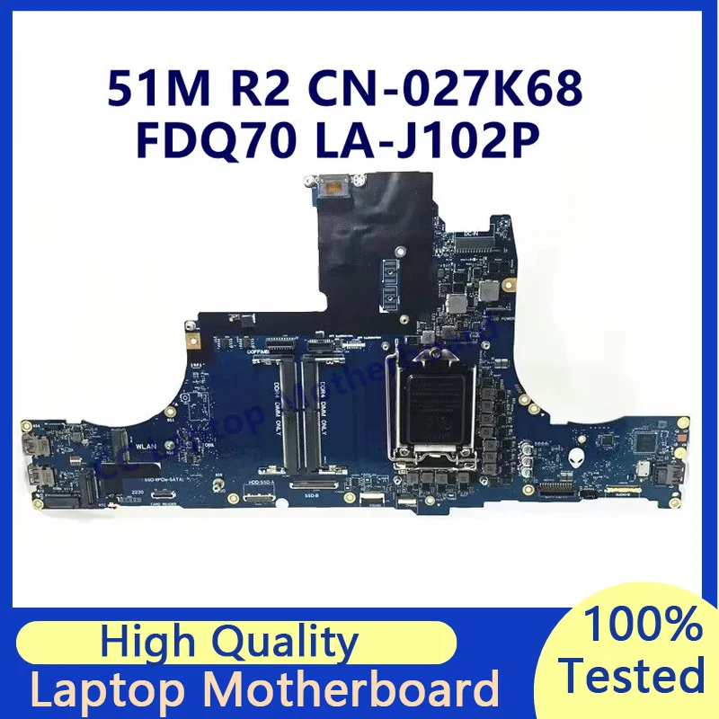 

CN-027K68 027K68 27K68 Mainboard For Dell Alienware Area 51M R2 Laptop Motherboard FDQ70 LA-J102P 100% Fully Tested Working Well