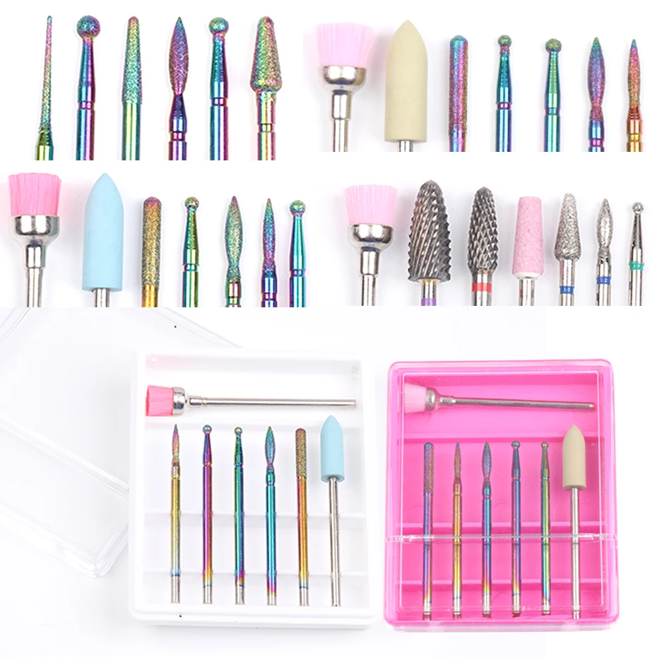 Set Di Punte Per Trapano Per Unghie Chameleon Tungsteno Punte Per Manicure Elettriche Fresa Per Fresa Per Unghie Accessori Per Pedicure Strumenti Bese