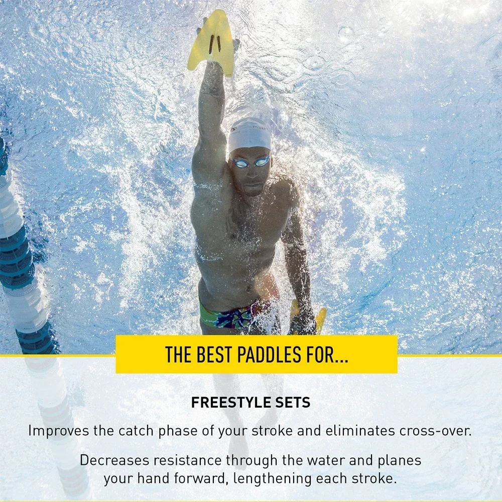FINIS Iso Swimming Paddles Swimming Ergonomic Paddles Professional Strokes Practice Correction Swim Training Paddle 5