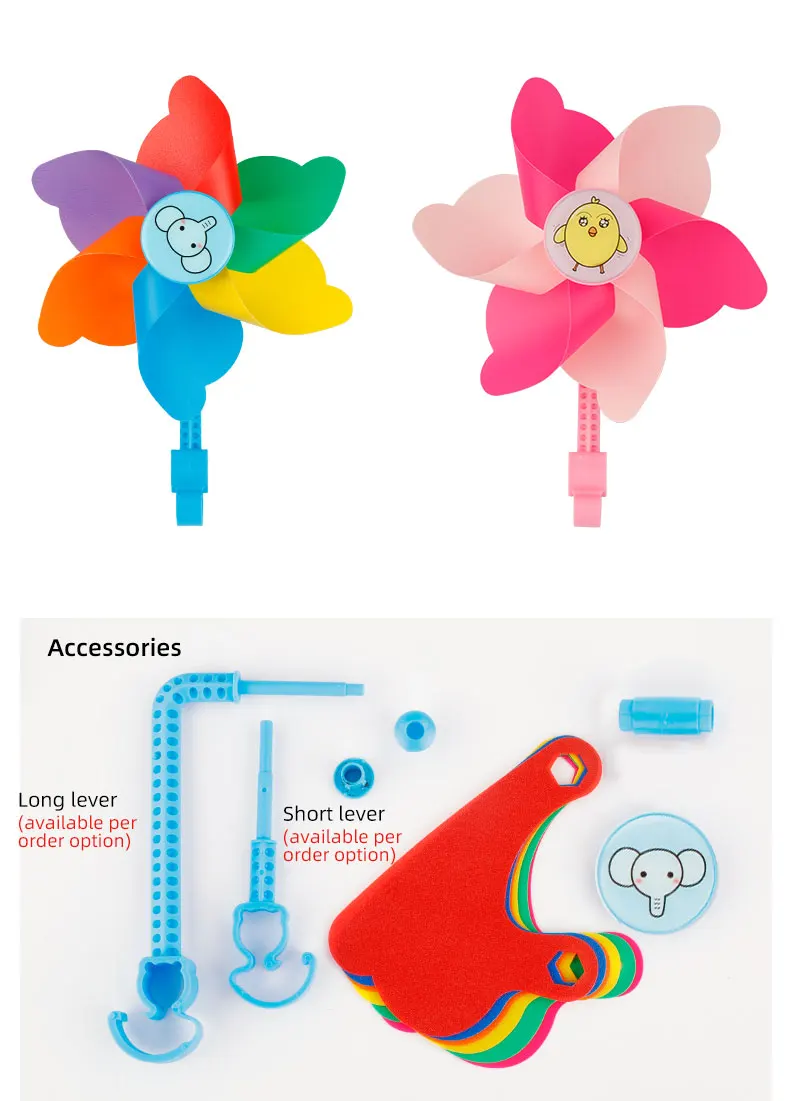 Roller-Dreirad-Blumen-Windmühlen-Dekoration für Jungen und Mädchen – DIY-Montage – Detail 2