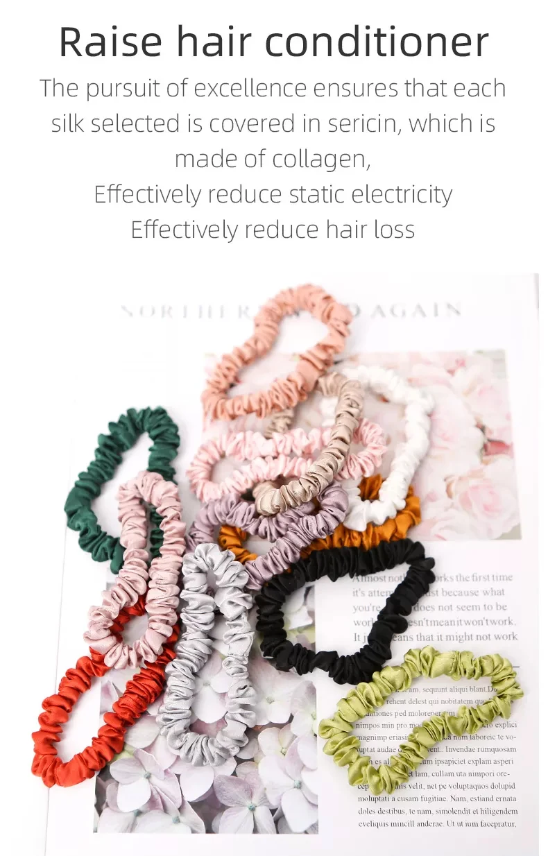 New 100% Natural Mulberry Silk 1.5cm Headband Luxury Hair Bands Elastic Band Made Of Hair Accessories Para El Cabello For Girls metal hair clips