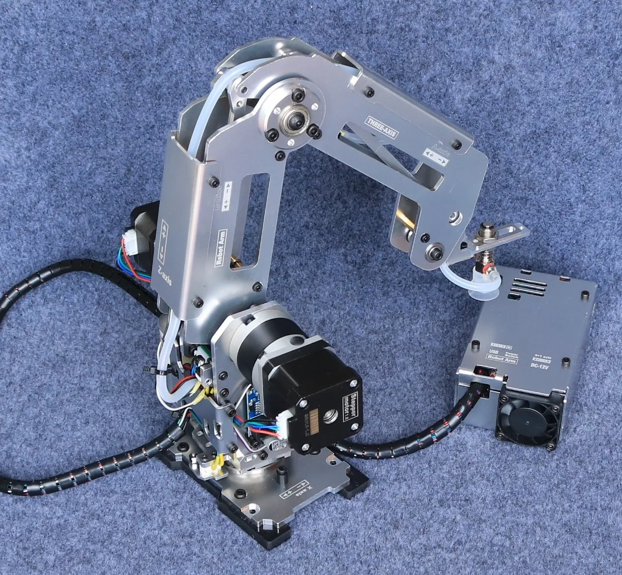 Multi Axis Robotic Arm Industrial Stepping Metal Manipulator For Arduino 2560 Robot DIY Kit with Suction Cup/Stepper Motor Claw robot diy kit robot arm kit