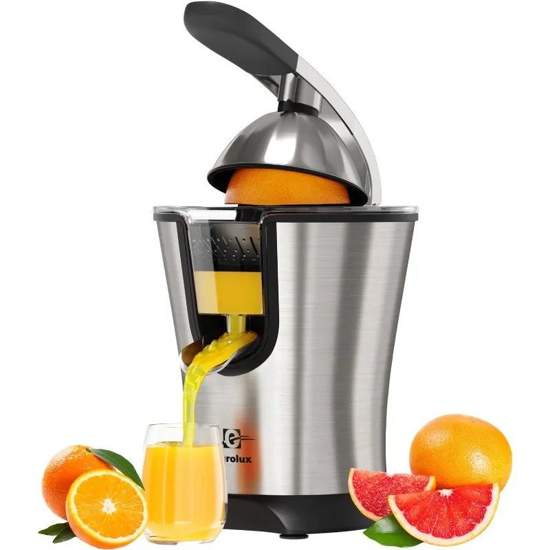 

Eurolux Premium Electric Orange Juicer | Stainless Steel Citrus Squeezer With New Ultra-Powerful Motor and Soft Grip Handle