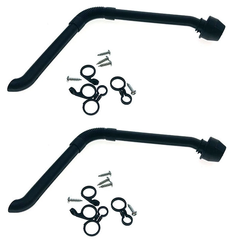 

2X 1/10 RC Crawler Black Nylon Safari Snorkel For Traxxas TRX4 Defender D110 D90 Body Car Shell