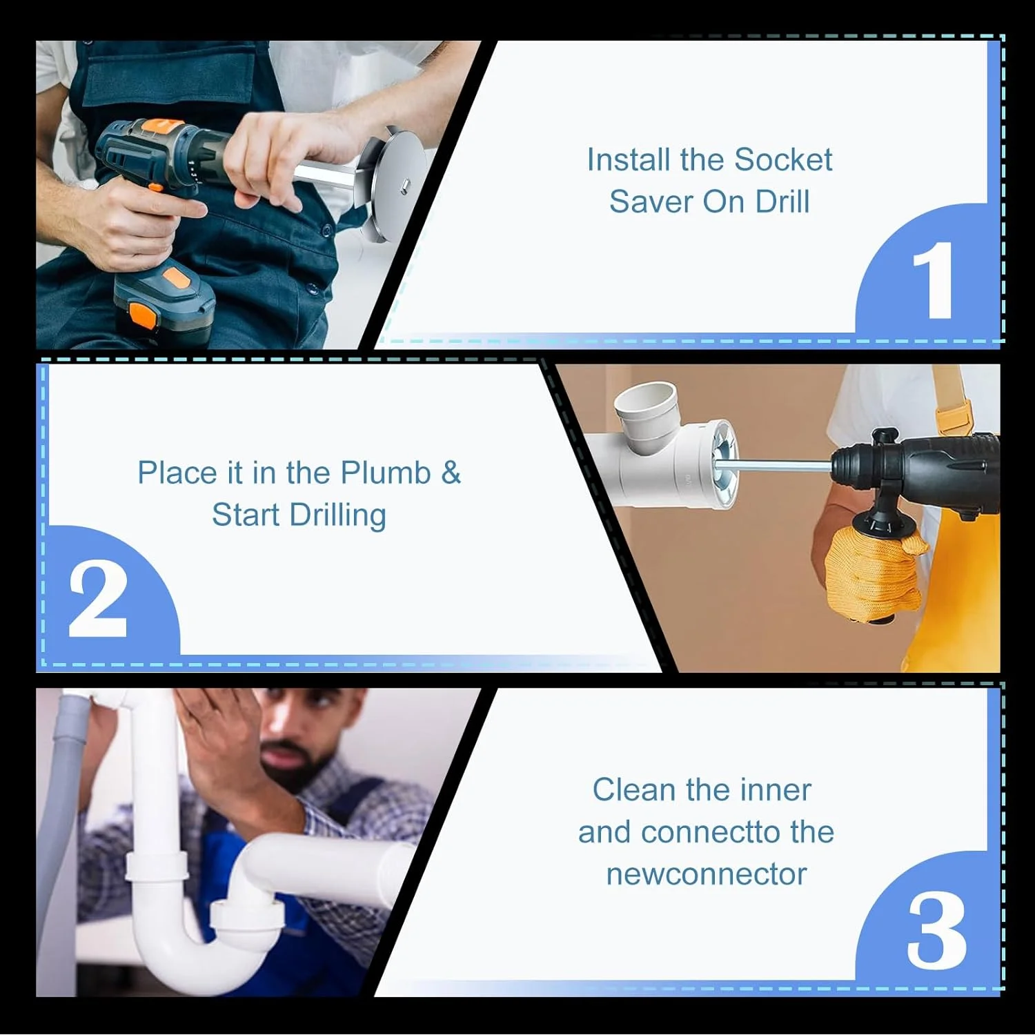 Hand Reamer Professional PVC Pipe Joint Tool Reamer Tool Plumbing Fitting Saver PVC Socket Saver Coupling Pipe Expander Tubing Cutter,hand reamer,steel reamer tools