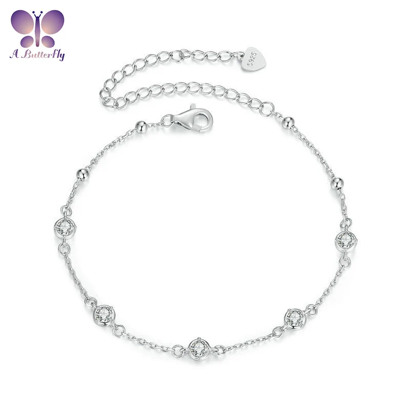 

AButterfly D Color Moissanite 100% 925 Sterling Silver Women's Bracelet Fine Jewelry Birthday Anniversary Gift