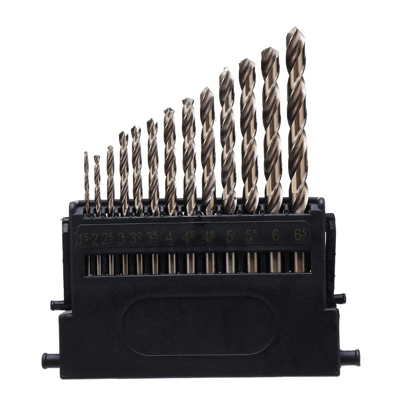 

13 Pcs High Speed Steel Twist Drill Bit Set Used on Electric Drills for Bench