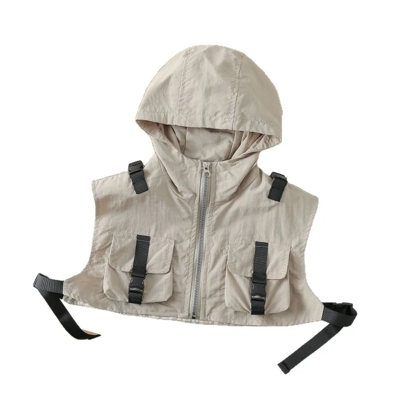 남아 후드 조끼 상의 2026 봄 신상 한국 캐주얼 아동 힙합 작업복 조끼 자켓