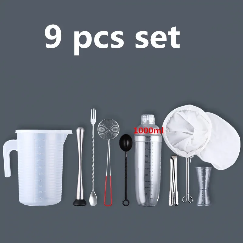 Sleek Plastic Martini Cocktail Shaker - Versatile Beverage Mixer