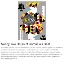 

Bizness by Bizau Cristian, magic tricks , Magic instruction