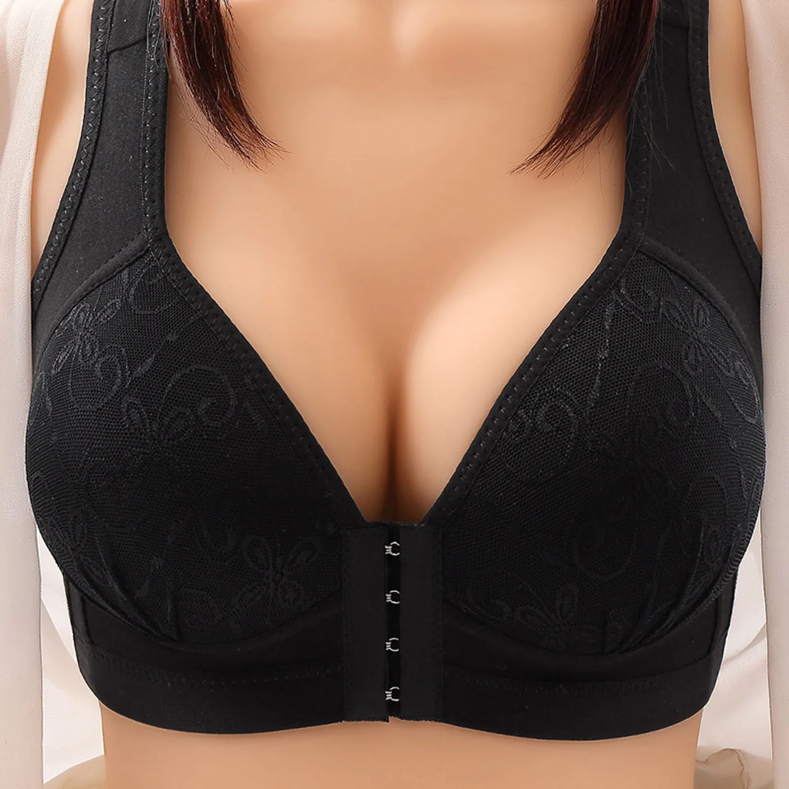 Generic Plus Size Seamless Sexy Open Cup Bra For Maternity Clothes Pregnancy Women Front Closure