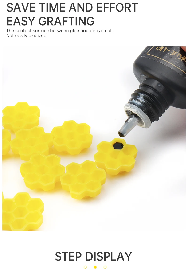 100Pcs Einweg Wimpern Verlängerung Waben Tasse Pfropfen Wimpern Kleber Halter Kunststoff Stehen Tattoo Adhesive Pigment Make-Up-Tool – Detail 6