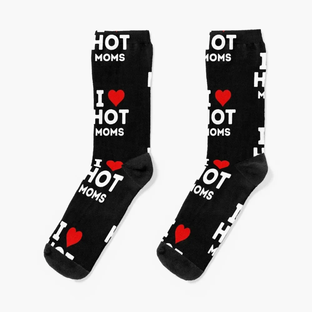 I Love Hot Moms Socks japanese fashion fashionable Ladies Socks Men's