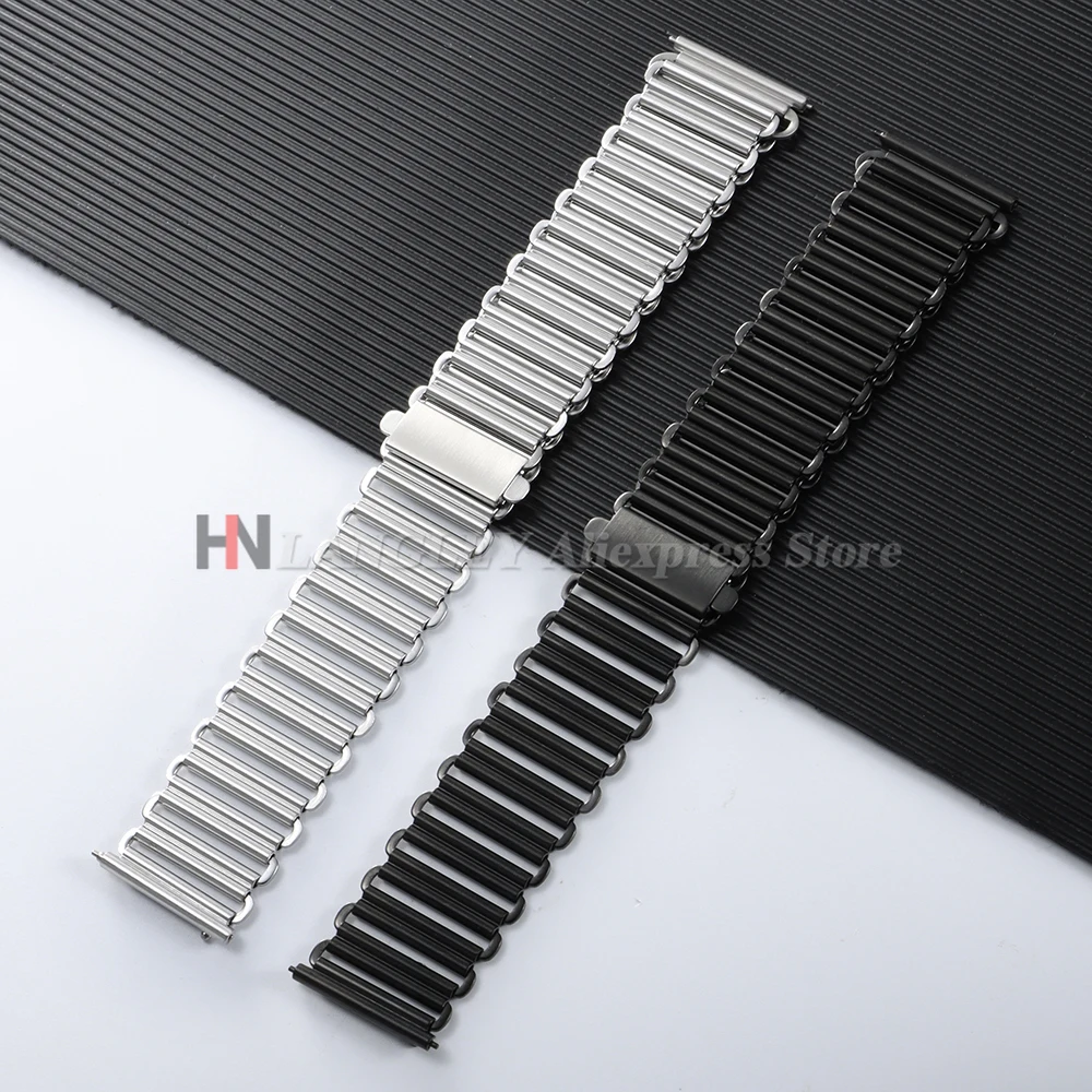 Premium 316L Stainless Steel Bonklip Watch Bracelet - Quick Release in Silver & Black