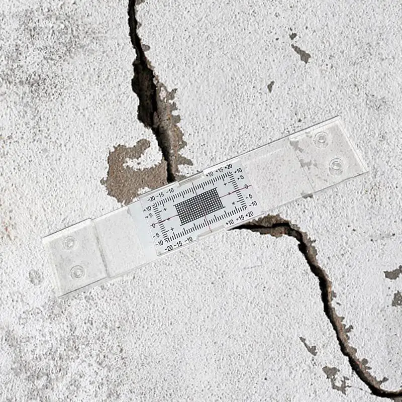 Jaune De Fissure Pour Béton - Lot De 2 Ou 4, En Acrylique, 12,3 X 3 Cm, Pour Surveillance Fissures Murs