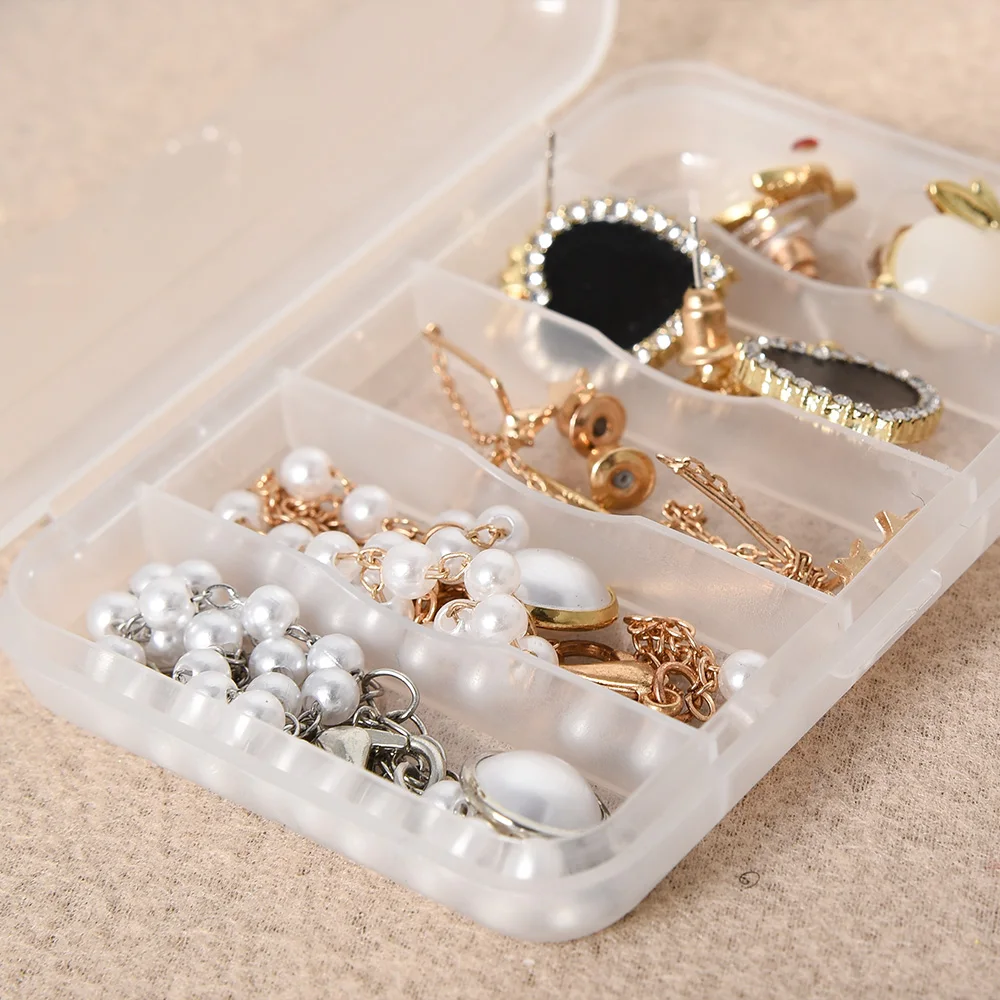 12 Pack Plastic Clear Storage Box Organizer Small Storage Case Containers  Toy Ring Jewelry Organizer Makeup Case Craft Container