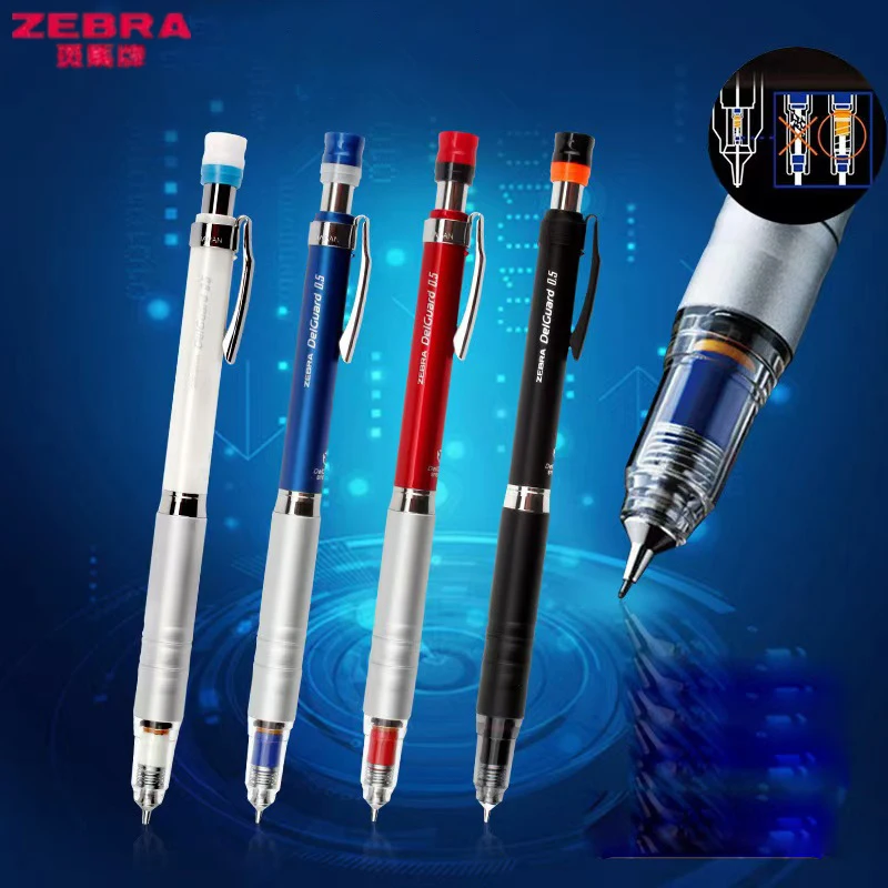 Japan ZEBRA Mechanical Pencil DelGuard MA86 0.5mm Low Center of Gravity Metal Pen Holder Back To School Anime Stationery