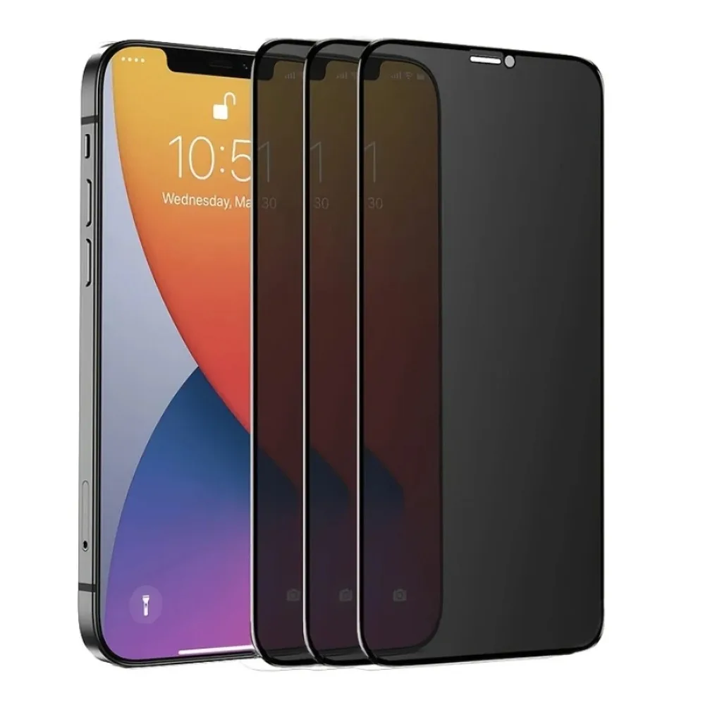 

3Pcs Privacy Screen Protectors For IPhone 13 Pro Max 14 15 12 11 Pro Anti-spy Tempered Glass For IPhone XR XS Max SE 2 SE 3