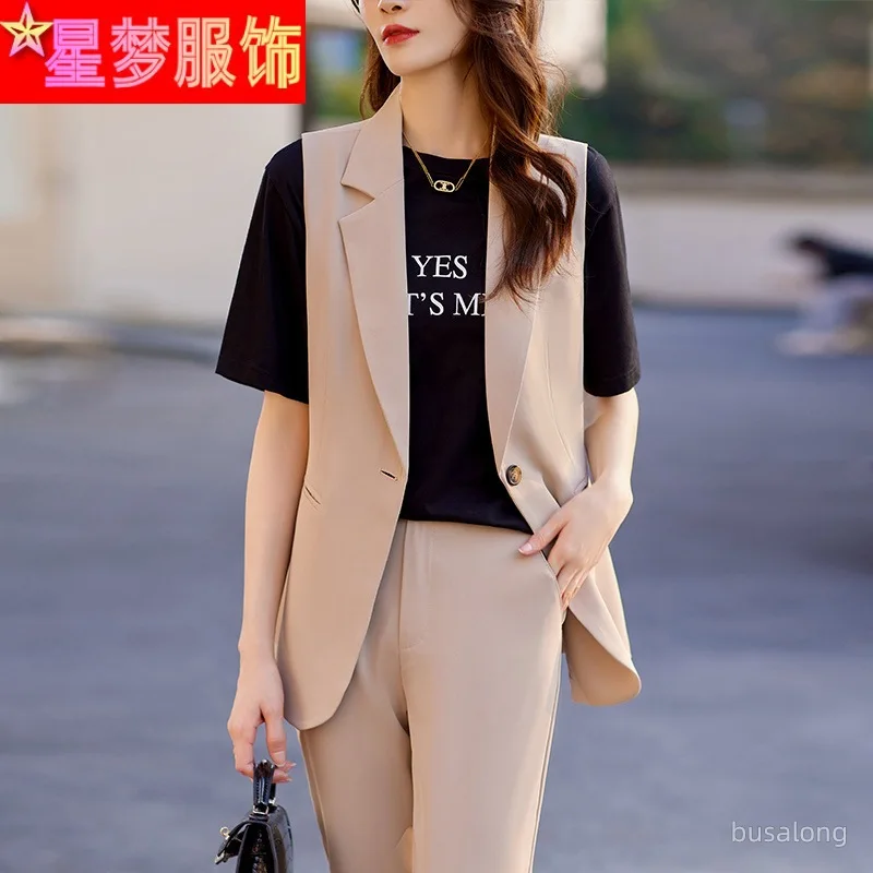 

Fashion Suit Vest for Women Early Spring 2023 New Sleeveless Tank Top Tops Outerwear Vest Coat Suit for Women