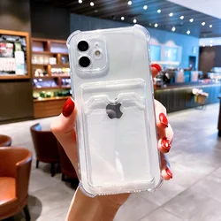 Elegant Card Slot Bag Holder Phone Case - Universal Compatibility - S25 5G (Clear)