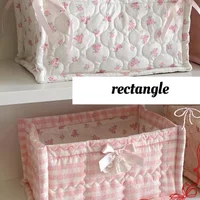 1PC Square Storage Basket Desktop Organizer Storage Basket Home Decoration Basket landry Wood basket Rattan tray Foldable box 1