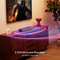 ULTIMEA 120W 2.1ch Soundbar for TV, All-in-One PC Soundbar, Built-in Subwoofer, APP Control, Bluetooth 5.3 TV Sound Bar Speakers 2
