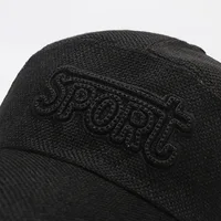 Spring and summer linen mesh cap embroidery versatile baseball cap sunscreen men's hat running cap  running hat alpine hat 2