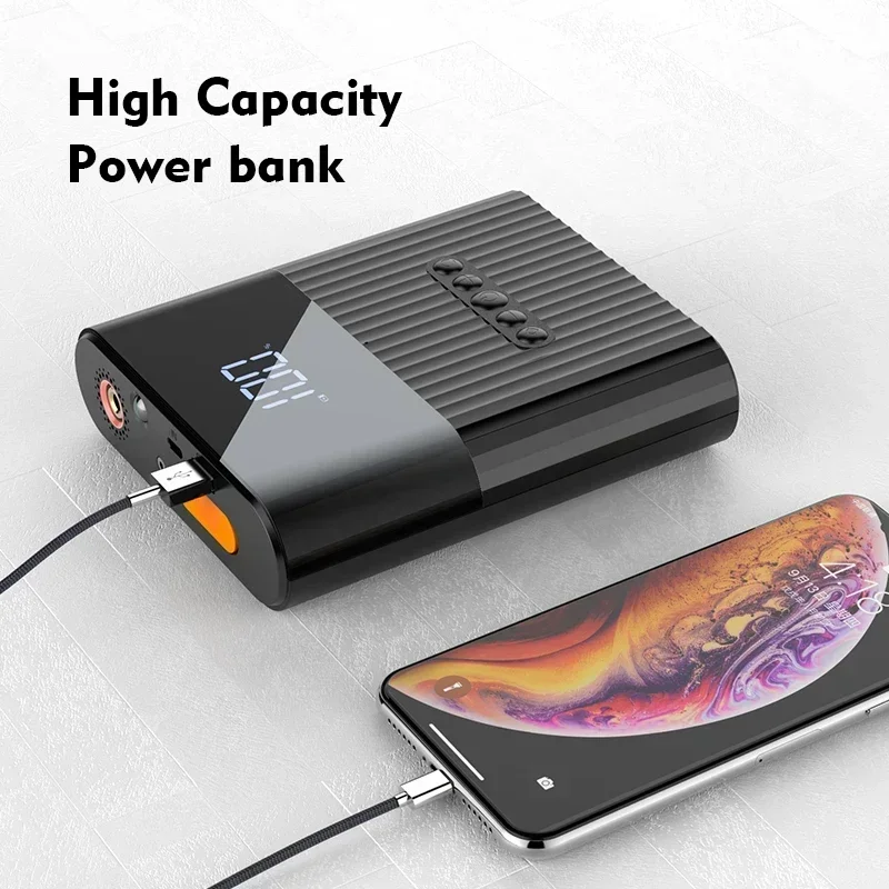 EAFC 2 in 1 Car Jump Starter & Inflator Pump with 1000A Power Bank Emergency Battery Boost Start Device with Anti-reverse Clip