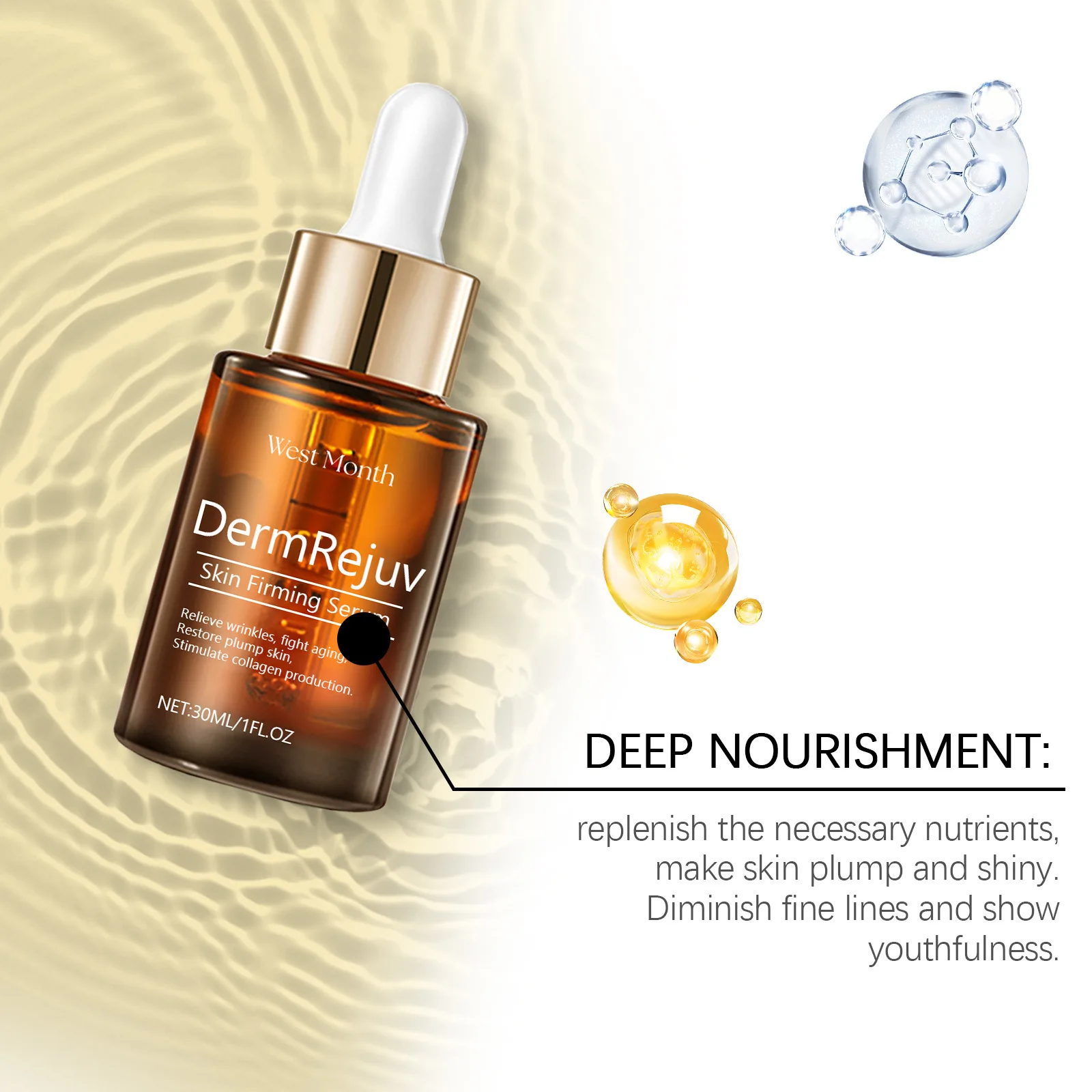 Skin Firming Essence Relieve Wri-nkles Anti Ag-ing Lighten Fine Lines Lifting Even Skin Tone Moisturizing Hydrating Facial Serum 5