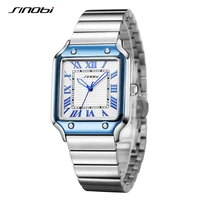 SINOBI Design décontracté hommes montres à Quartz mode en acier inoxydable homme montres affaires carré mâle Relogio Masculino 3